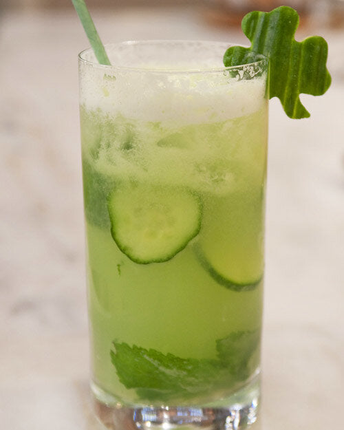 St. Patty's Day Honeydew-Cucumber Mojito
