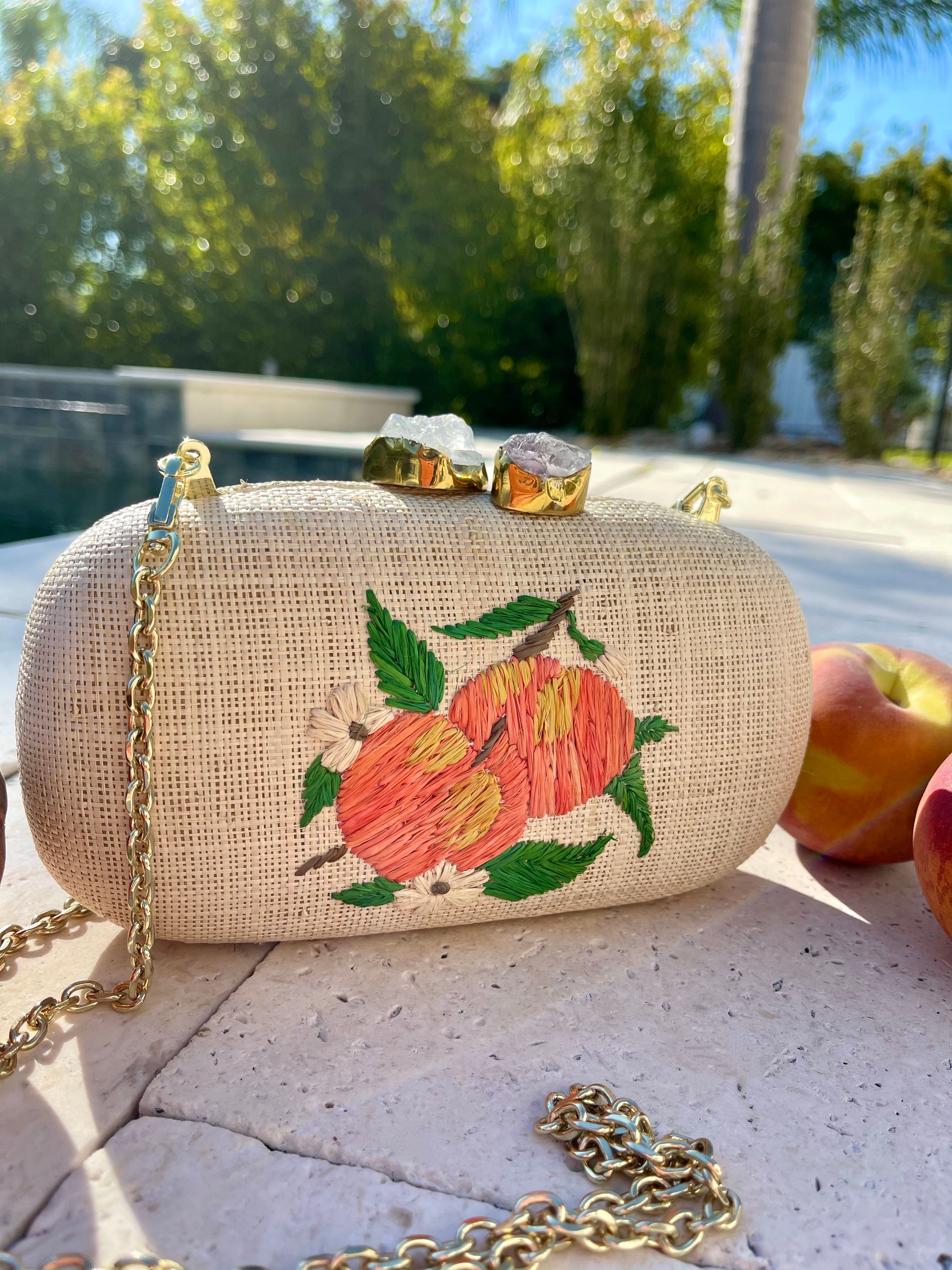 Portofino Straw Clutch