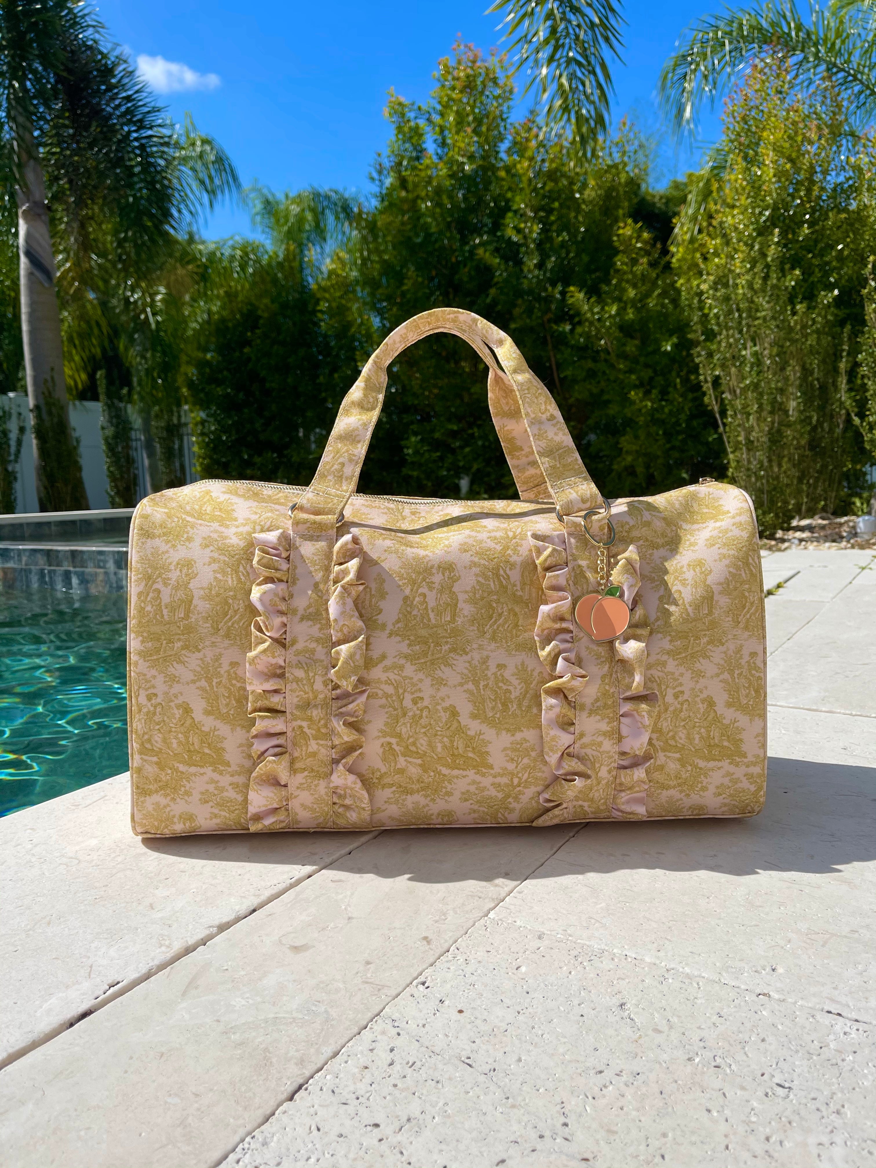 Olivia Toile Ruffled Duffle