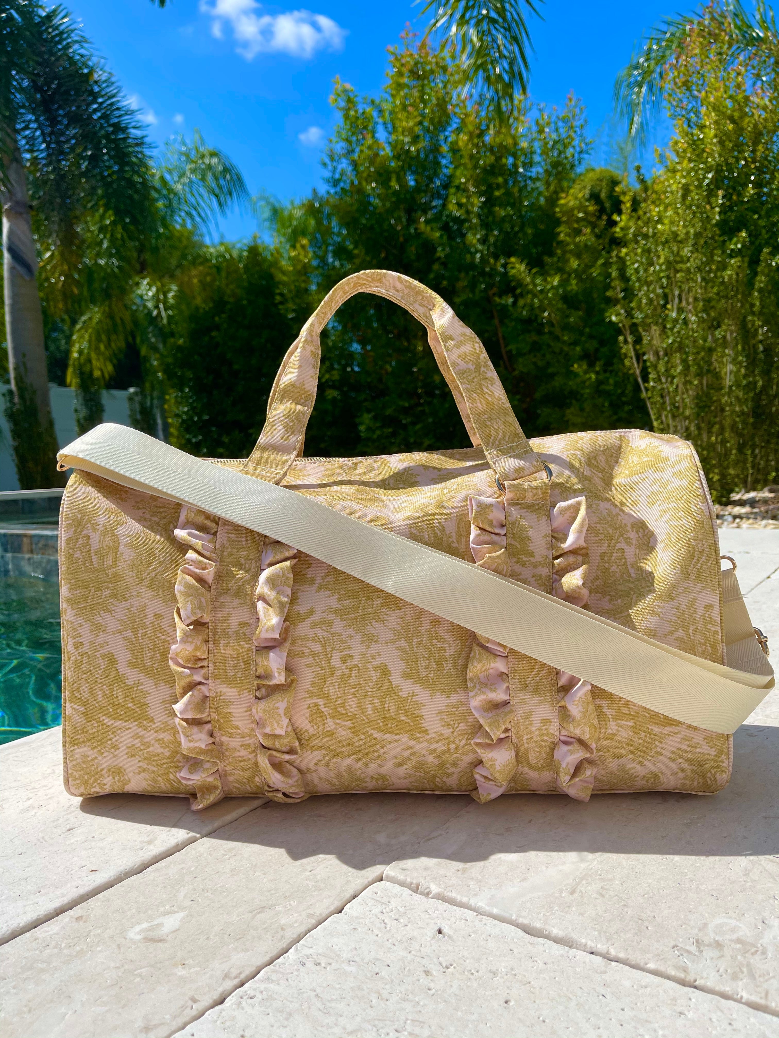 Olivia Toile Ruffled Duffle